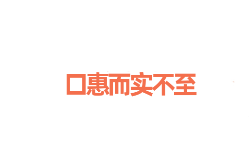 口惠而实不至